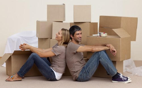 Secure mobile storage unit collection service in Hackney